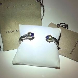David Yurman 3mm Cable Classic Bracelet (Amethyst )